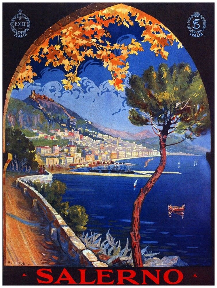 7739.Decoration Poster.Home Room wall interior design.Salerno.Italy travel art