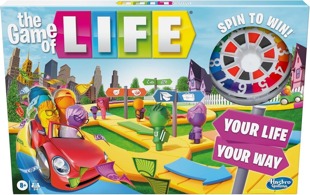 The Game of Life Board Game, Family Games for Kids Ages 8 and Up, Pegs Come in 6