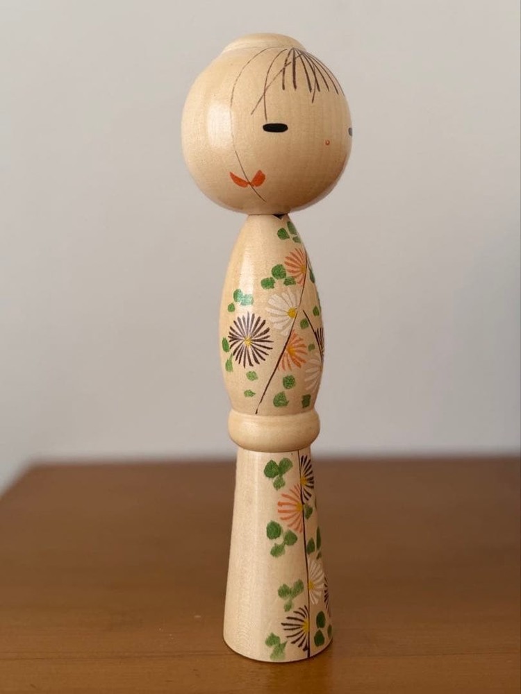 Yajima Suihou Vintage Kokeshi Doll 23cm Creative with Stand Unique Design