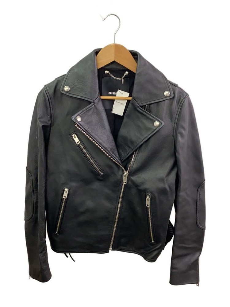 Diesel Double Riders Jacket/S/Sheep Leather/Blk 3479