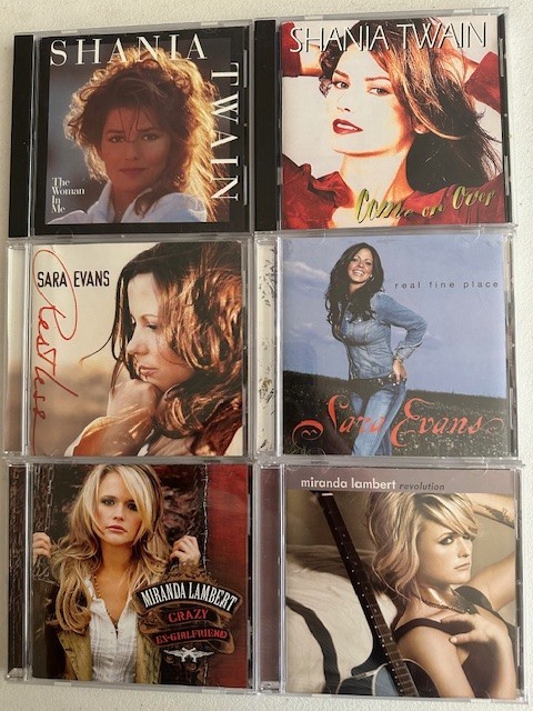 SIX (6) CD Lot: Shania Twain, Sara Evans & Miranda Lambert