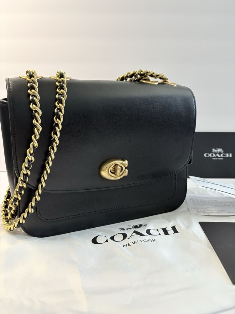 Coach Madison Shoulder Bag Refined Calf Black Leather Christmas Edition  EUC