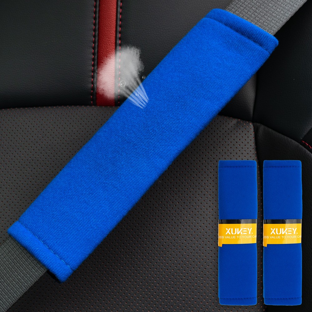 Car Safety Seat Belt Shoulder Pad Cover Cushion Harness Comfortable Driving Blue
