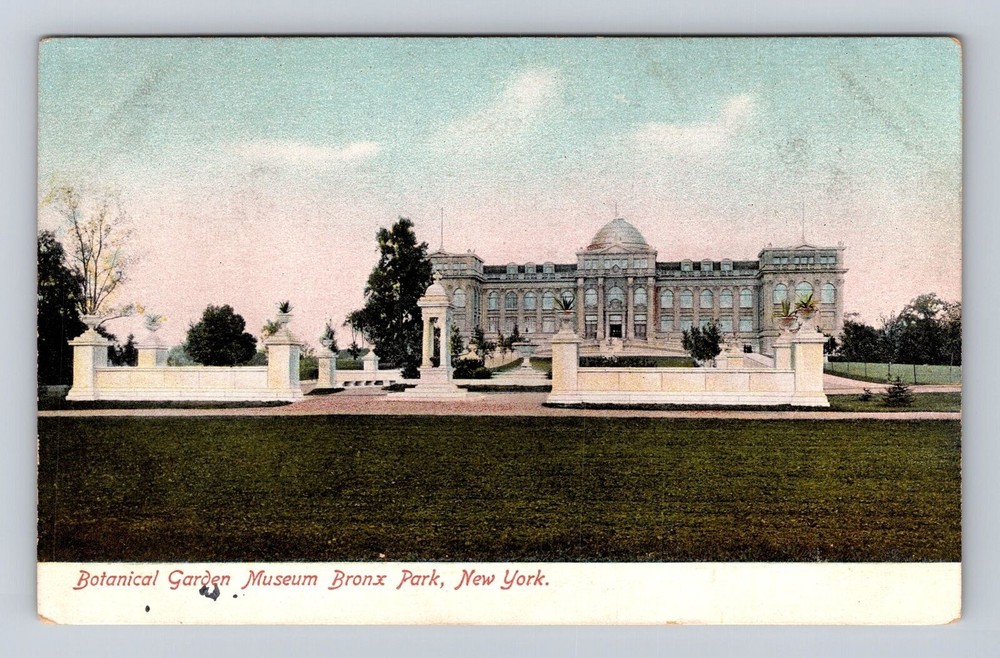 New York City NY, Botanical Garden Museum Bronx Park, Antique, Vintage Postcard