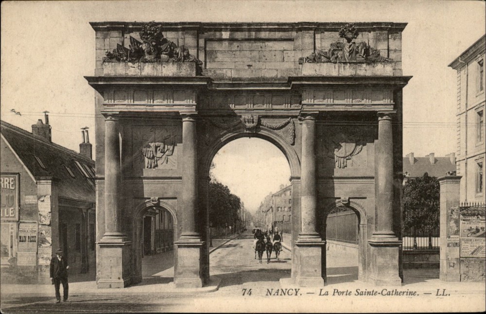 La Porte Sainte-Catherine Nancy France vintage postcard s595