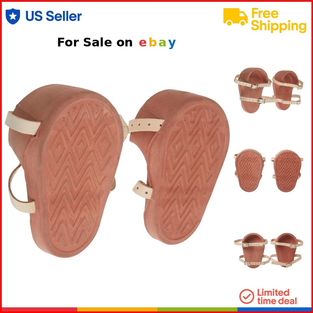 Heavy-Duty Leather Cushioned Rubber Kneepads for Industrial Work Safety  