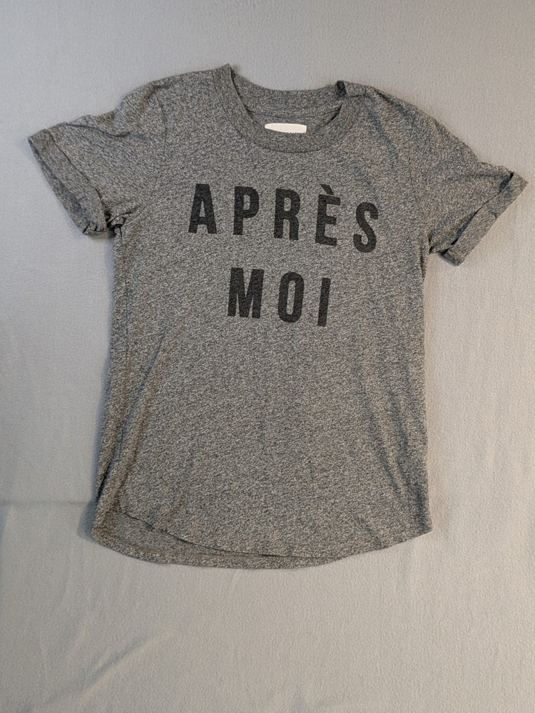 Sol Angeles Anthropologie Apres Moi Graphic T-Shirt Grey Heathered XS