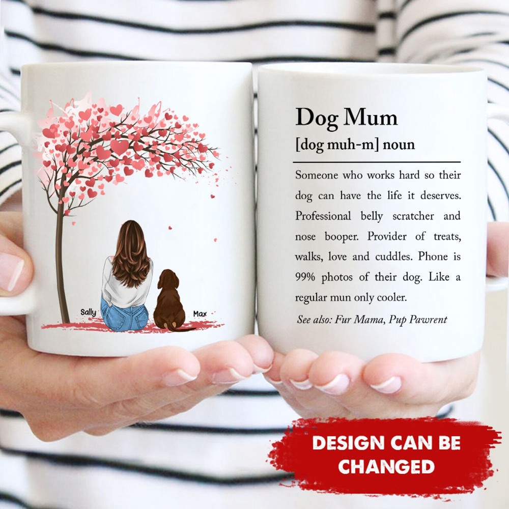 Personalized Dog Mom Mug Custom Dog Mom Gift Dog Mum Definition Mug Anniversary