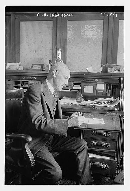 Photo:C.H. Ingersoll Seated at Desk Office Portrait ca 1915-1920