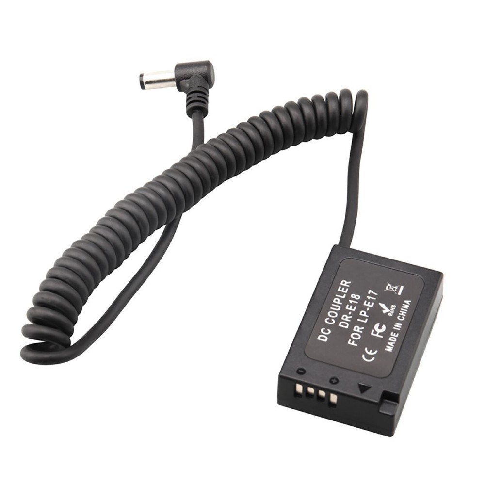 Decoded LP-E17 Dummy Battery DC Coupler Cable  DR-E18 for Canon 77D 800D 200D R8