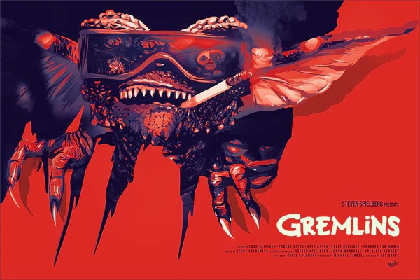 Gremlins by Malone 5/85 36” x 24” Screen Print Movie Art PosterEdition # 5 of 85, 36” x 24” Size, New