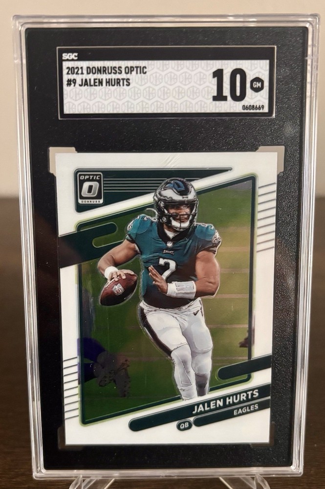 Jalen Hurts SGC 10 2021 Donruss Optic GEM MINT!! 🔥🔥