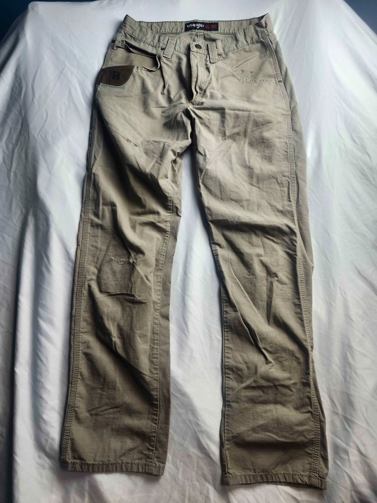 Wrangler Riggs Workwear Pants Mens Size 30x32 Green Khaki Cargo Utility Gorpcore