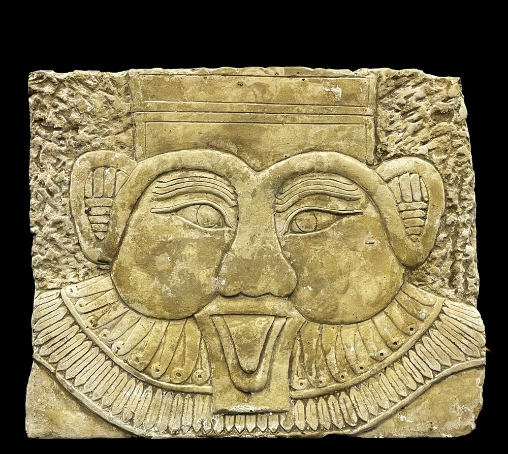 Egyptian God Bes Wall Relief - Joy & Fertility Deity Art Decor
