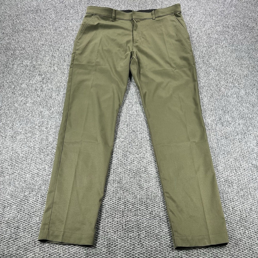 Nike Pants Mens 36X34 Olive Green Chino Swoosh Performance Golf Tech Stretch