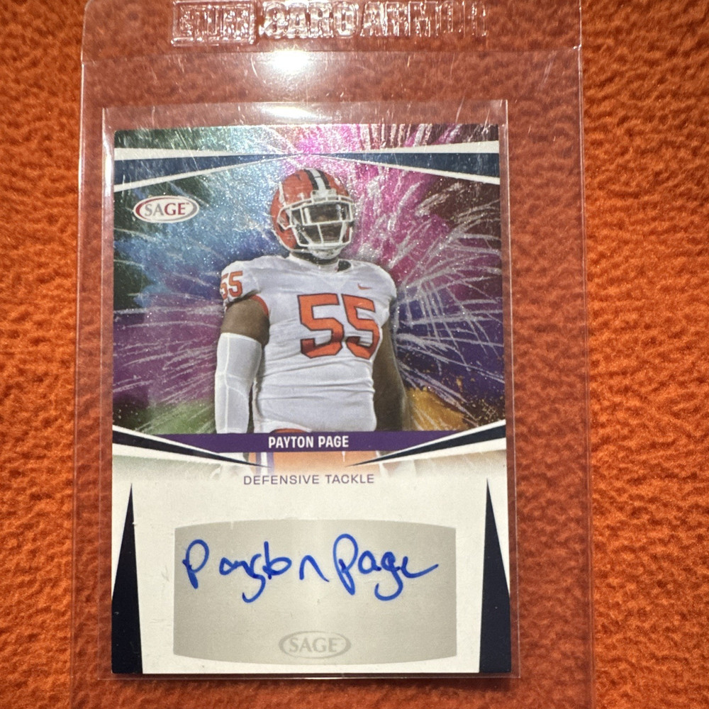 SAGE 2025 Sage Low Series Payton Page Clemson Tigers NCAA Auto Insert #A-PP