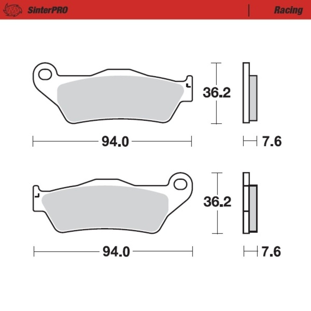 MotoMaster Front Brake Pads for Sherco 250 SEF FACTORY 2019-2025 SinterPRO Race