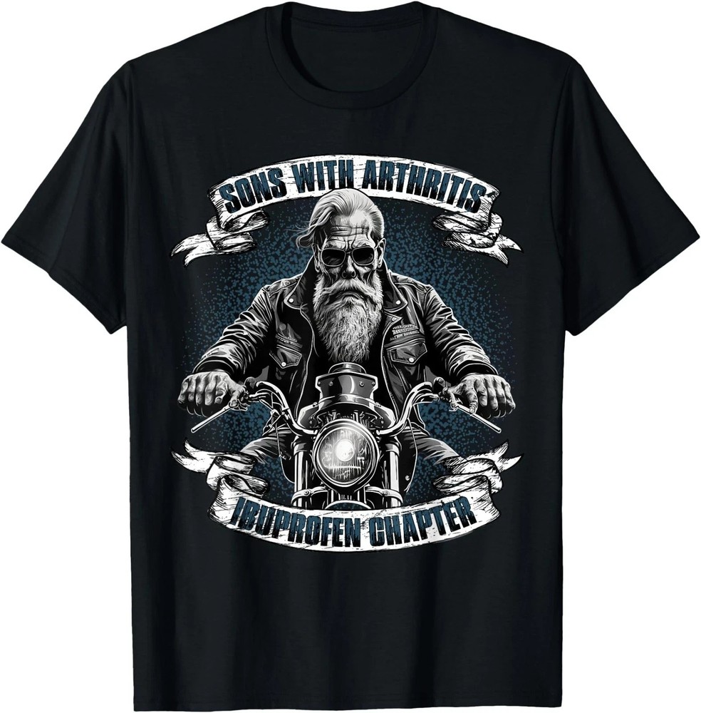 Sons with Arthritis Ibuprofen Chapter Motorcycle Biker T-Shirt , Unisex Tees