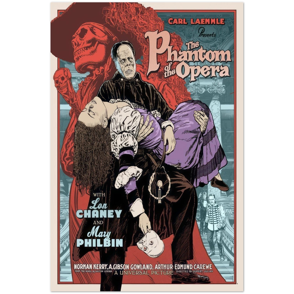 The Phantom of the Opera Lon Chaney Classic Horror Poster
