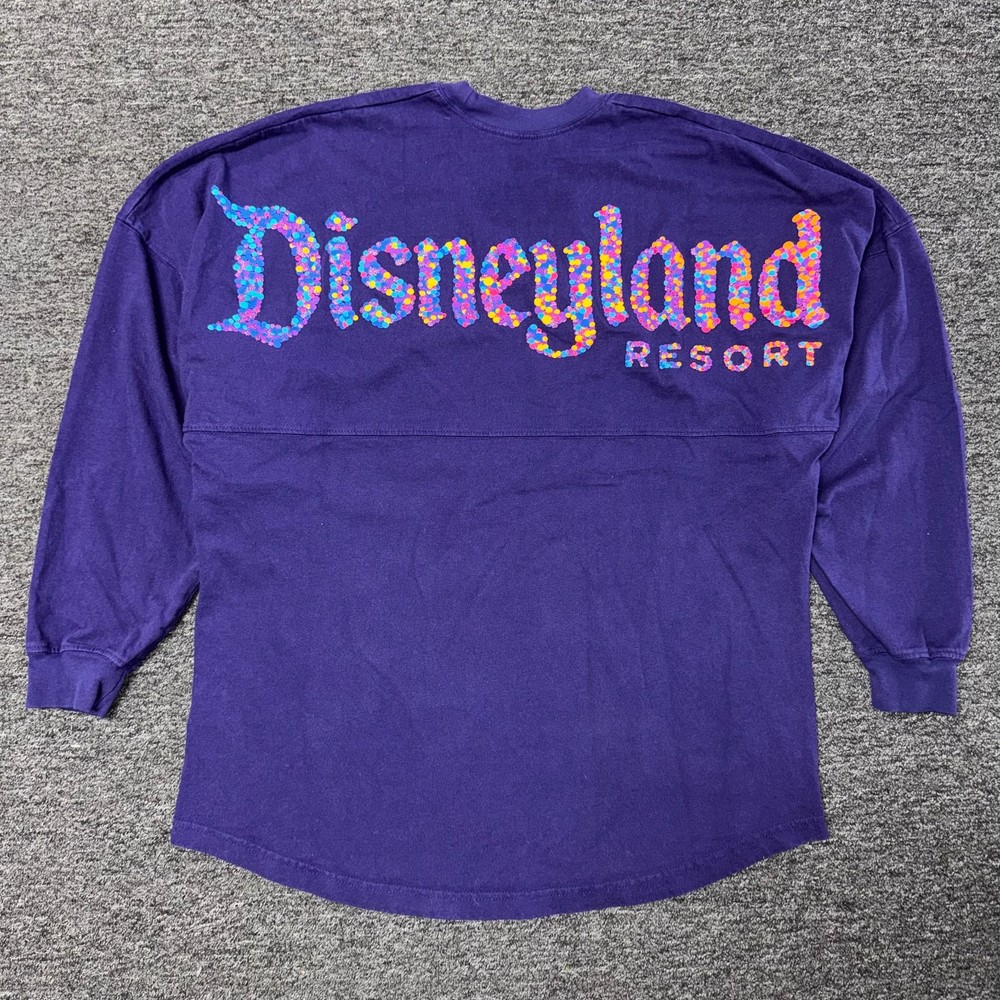 Disney Parks Spirit Jersey Magic Kingdom Castle Cotton Shirt Top Sz L Purple