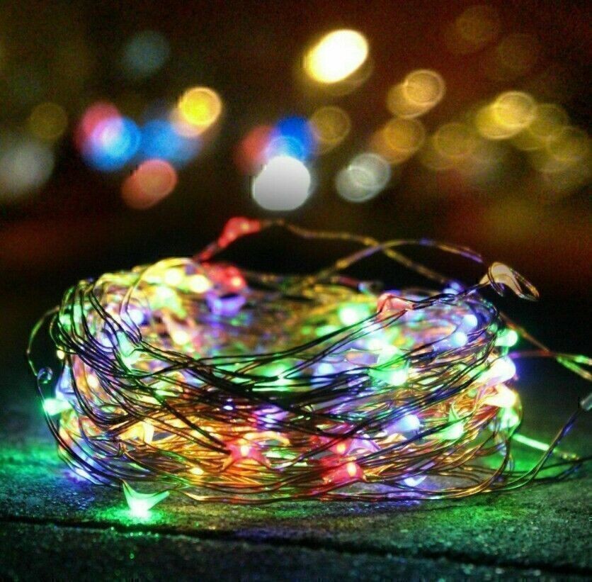 Solar Powered LED String Light Garden Path Yard Decor Lamp Outdoor Waterproof