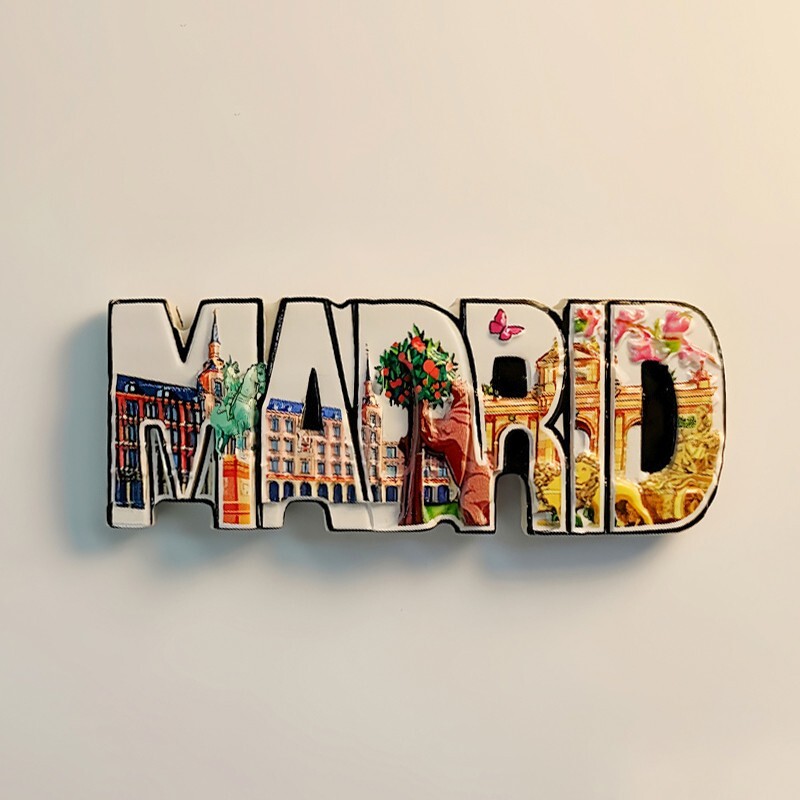 Spain capital Madrid Collectible Tourist Souvenir 3D Resin Fridge Magnets Craft