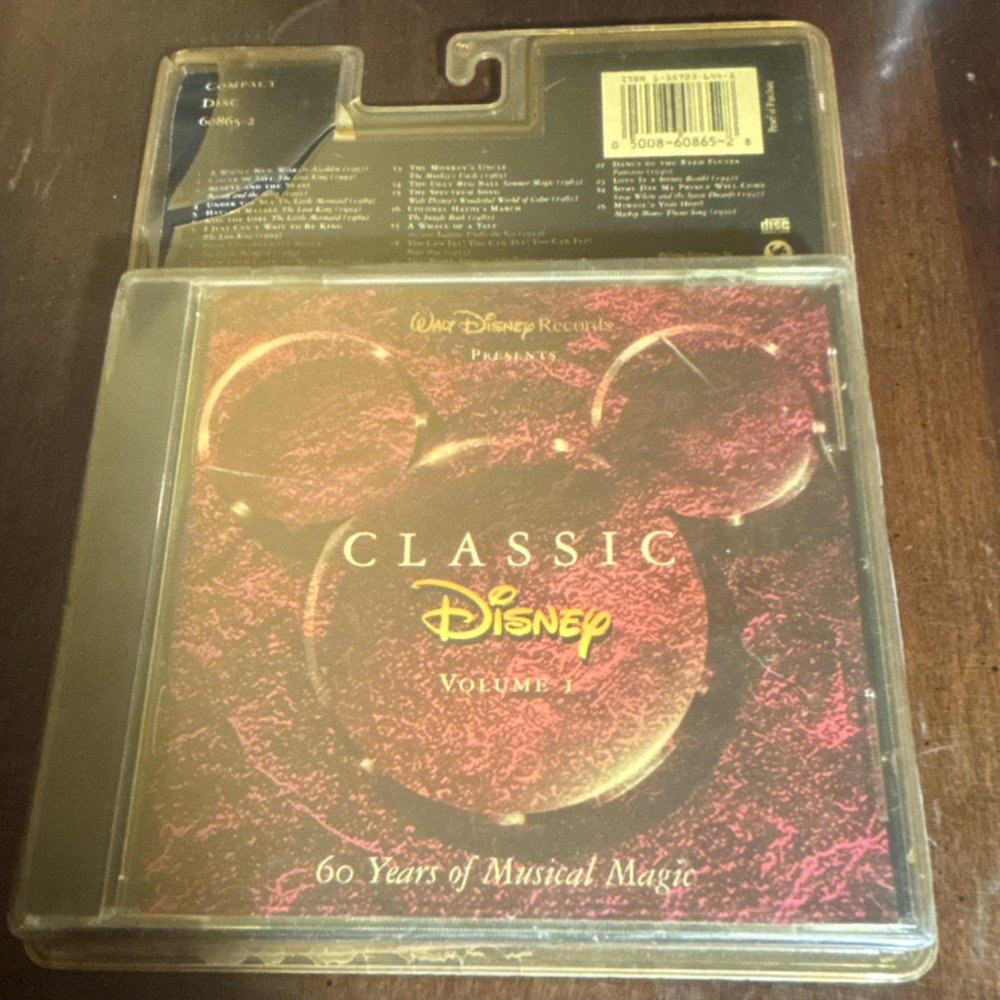 Disney Classic Disney Volume 1 Compilation CD Pop Walt Disney Records 1995 6086…