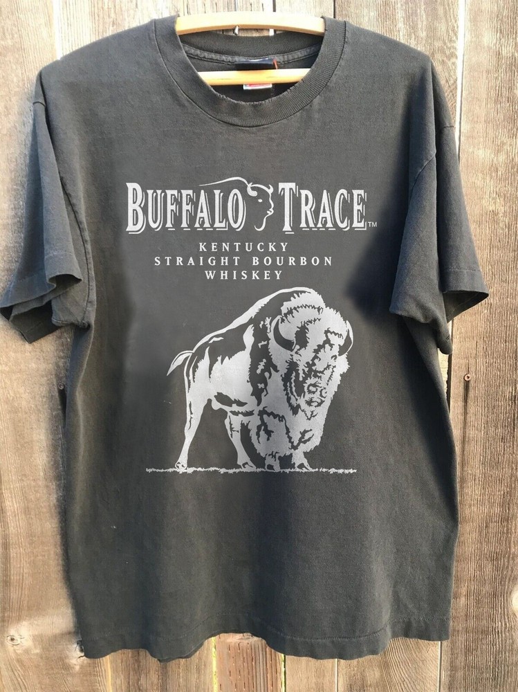 BUFFALO TRACE-Distillery in Frankfort-Bourbon Unisex Black T-shirt Size S-5XL