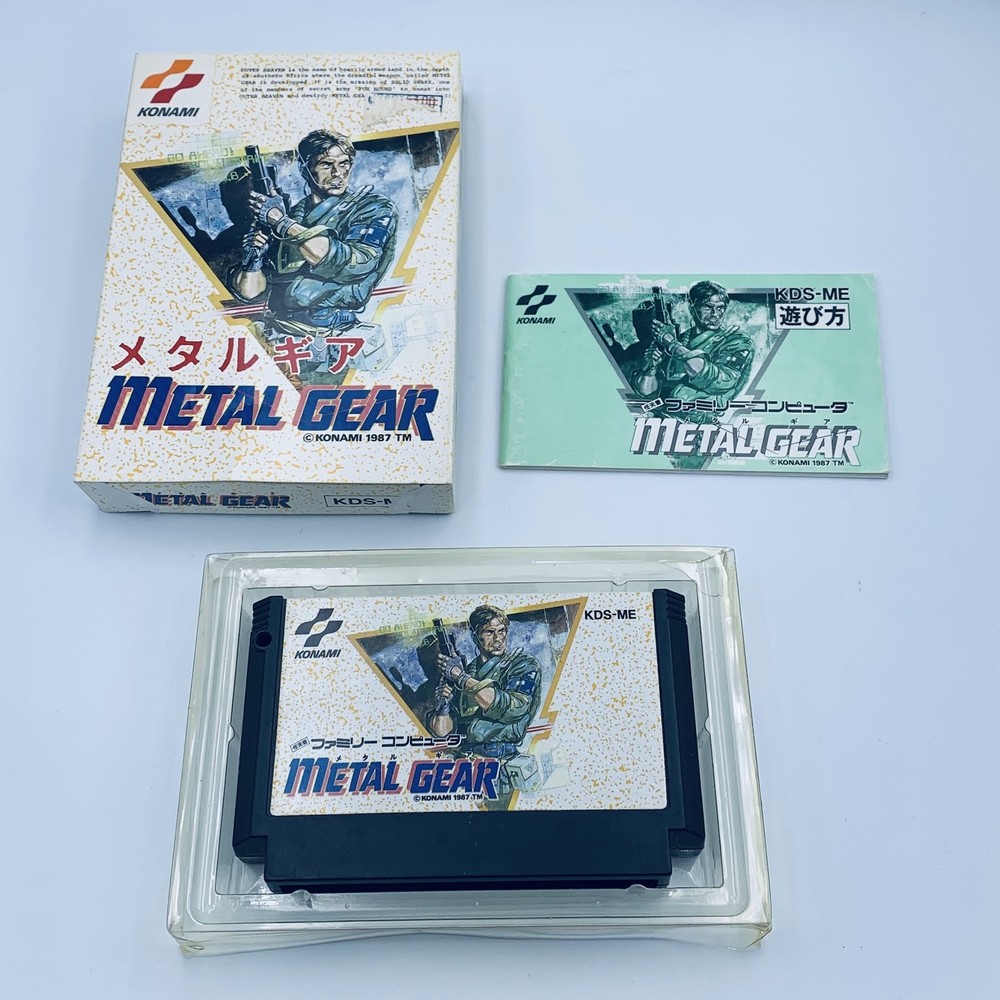 Metal Gear Nintendo Famicom NES Complete with box+manual CIB Konami 1987