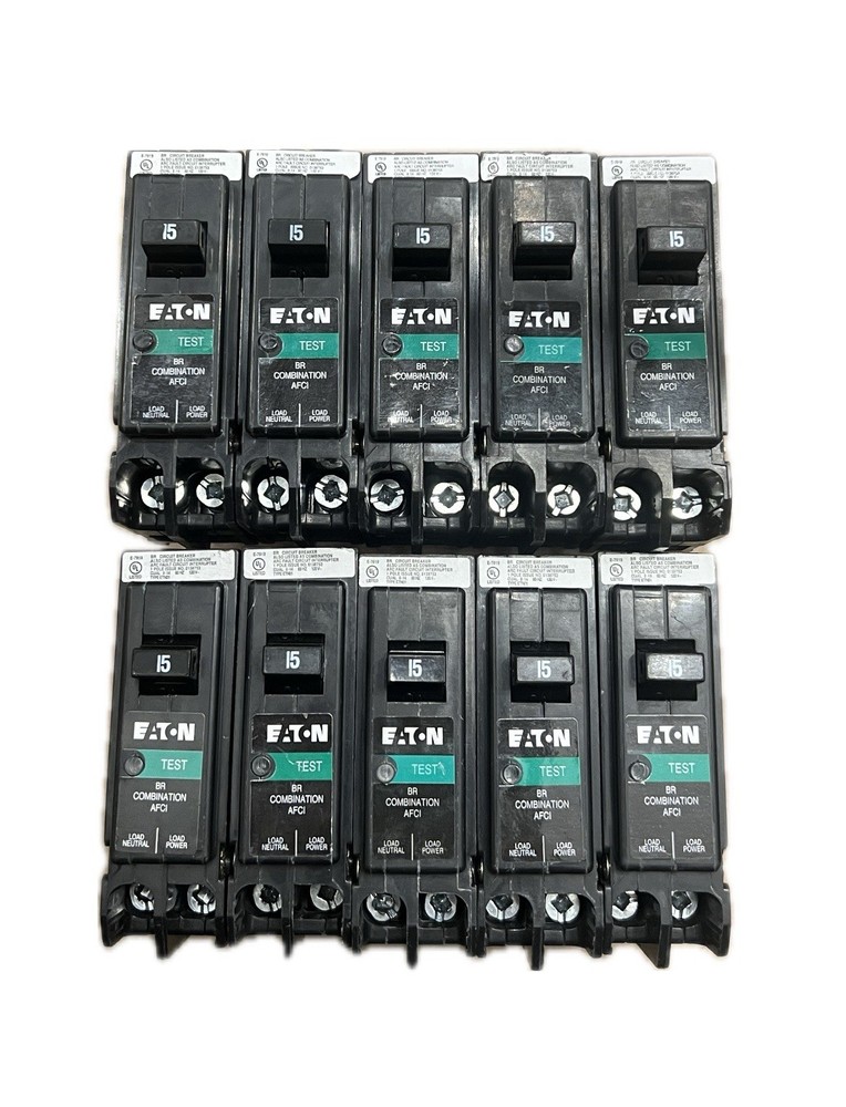 10 PCS Eaton BRP115AF 120/240V 15A Single Phase Circuit Breaker New FREE 📦