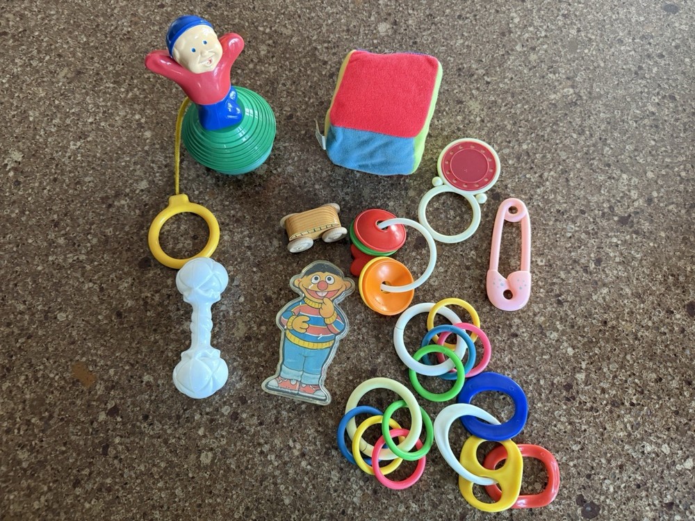 Vintage Used Baby Toys Circa 1970-1990