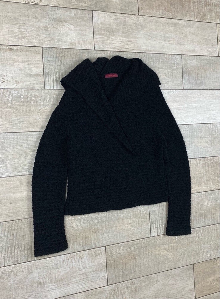 Annette Gortz Black Wool Cardigan Sweater Size S /M