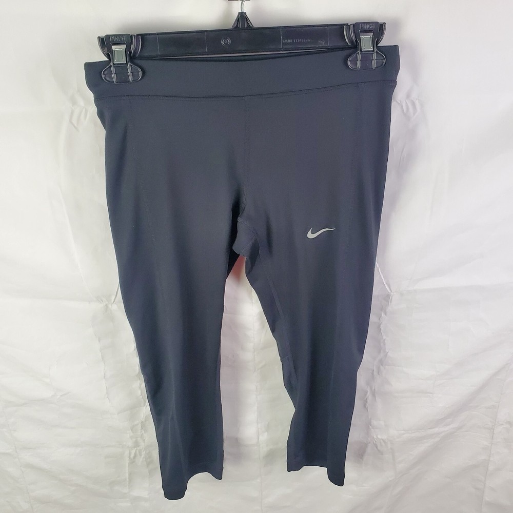 Nike Tights Women's XS Black Dri-Fit Essential Capri Active Athletic 645603-010