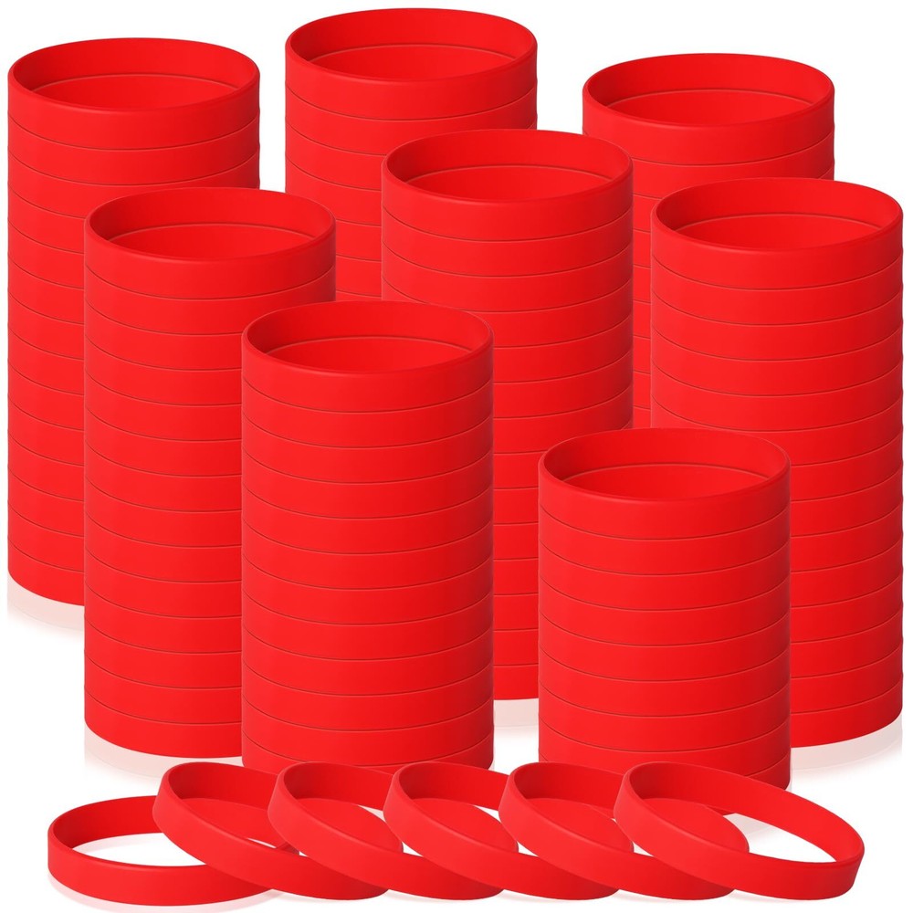 150 PCs Rubber Silicone Bracelets, Bracelets Rubber Wristband Sports for Spor...
