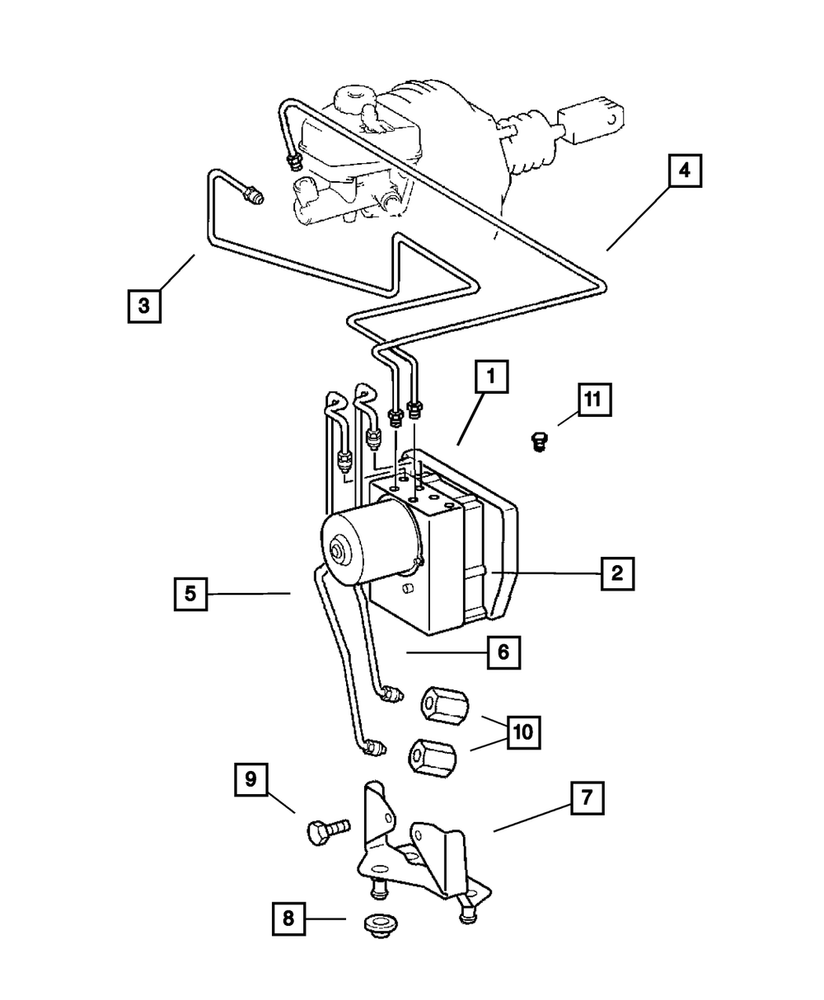 ABS Control Module Bracket Mopar 05142976AA for 2005 Chrysler Crossfire-image