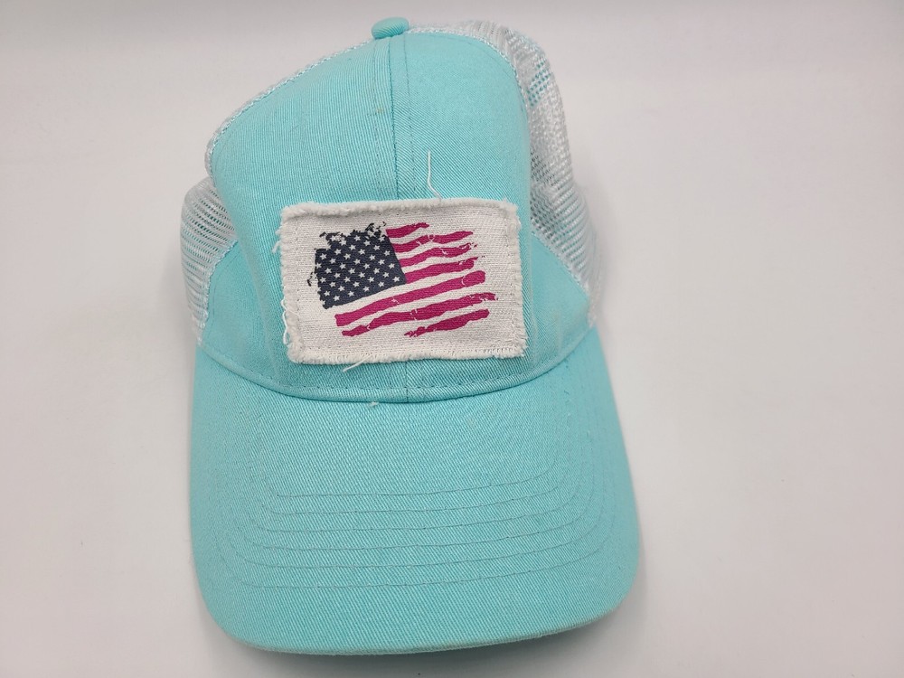 Rural King Mesh Trucker Snapback Hat Cap Farm Fish Dad Mom Men Women Blue White