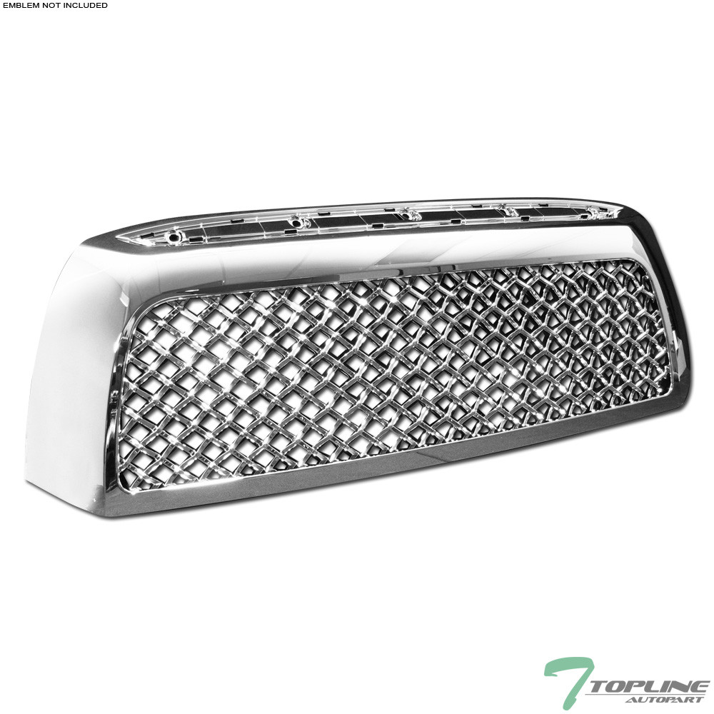 Topline For 2007-2009 Toyota Tundra Mesh Front Hood Bumper Grill Grille - Chrome