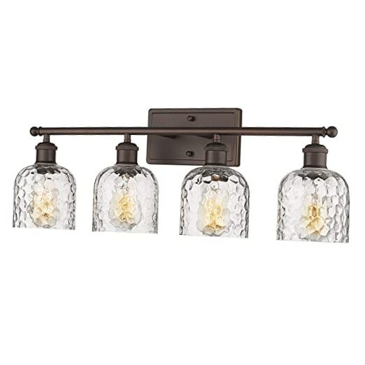 4 Light Fixtures for Bathroom Above Mirror, Vintage Vanity Lighting Fixtures,