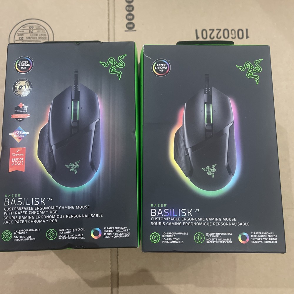 Sealed Razer BASILISK V3 Customizable Ergonomic Wired Gaming Mouse w/ Chroma RGB