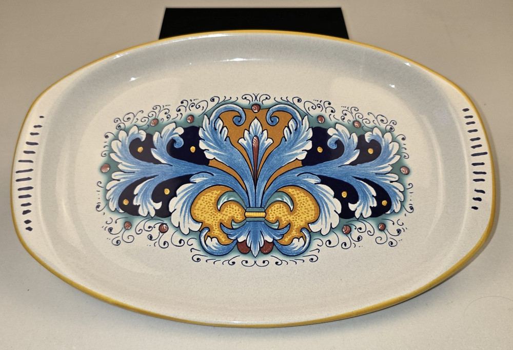 Hand Painted Serving Dish Ceramica Nova Deruta Made in Italy 11