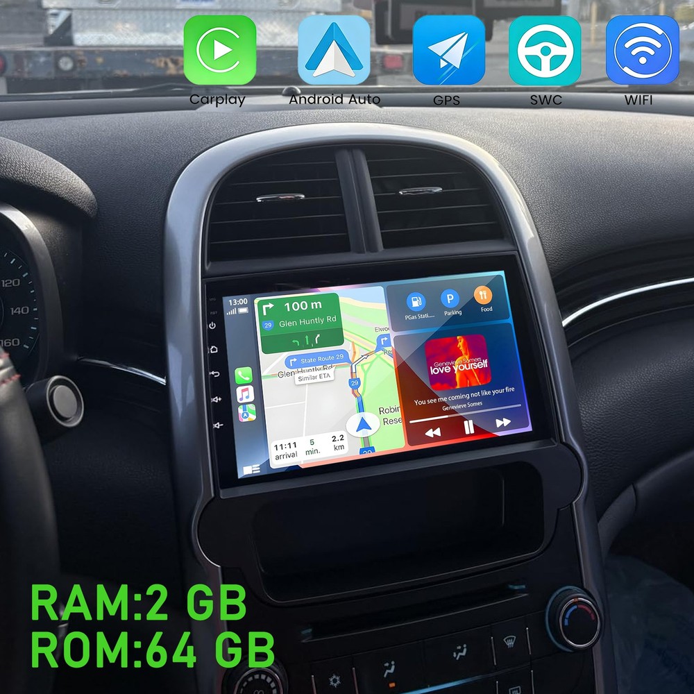 64G Android 13 Apple CarPlay Car GPS Stereo Radio For Chevrolet Malibu 2011-2015