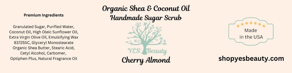 Handmade Sugar Body Scrub Organic Shear & Coconut Oil - Choose Scent - 8oz. -