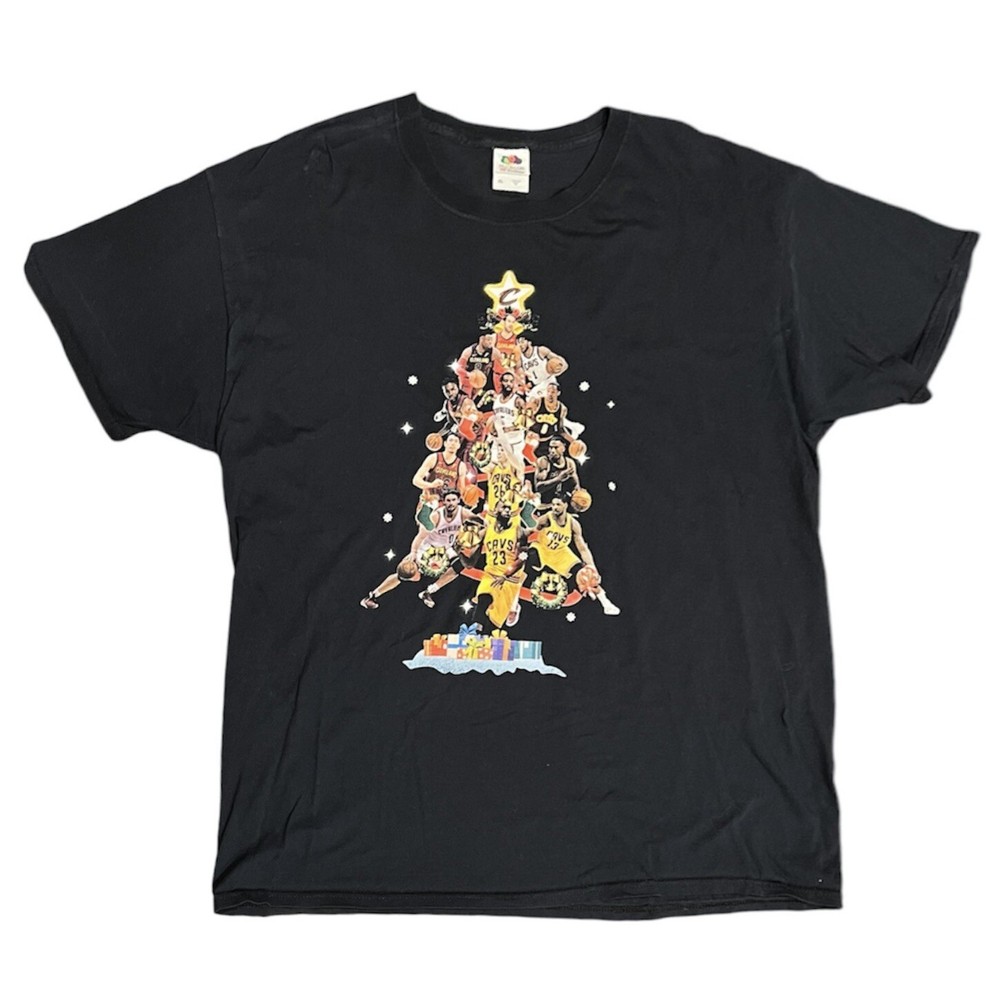 Cleveland Cavaliers 2017-18 Season T Shirt Mens XL Christmas Tree LeBron