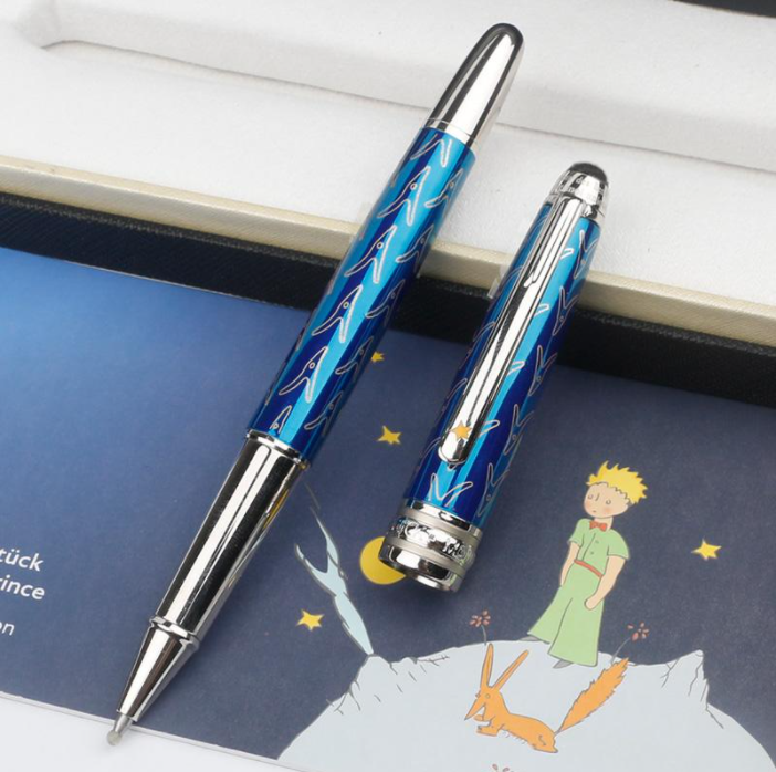 Deluxe Metal Fox Series Blue Color 0.7mm Rollerball Pen No Box