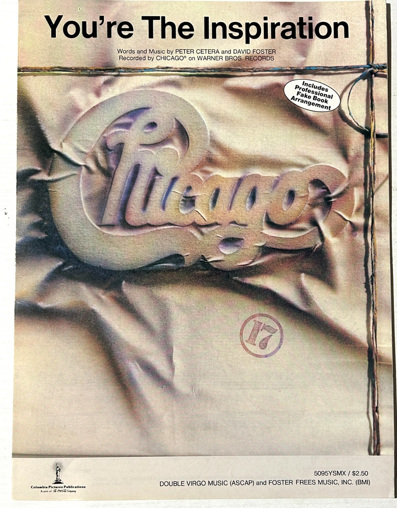 chicago you're the inspiration sheet music