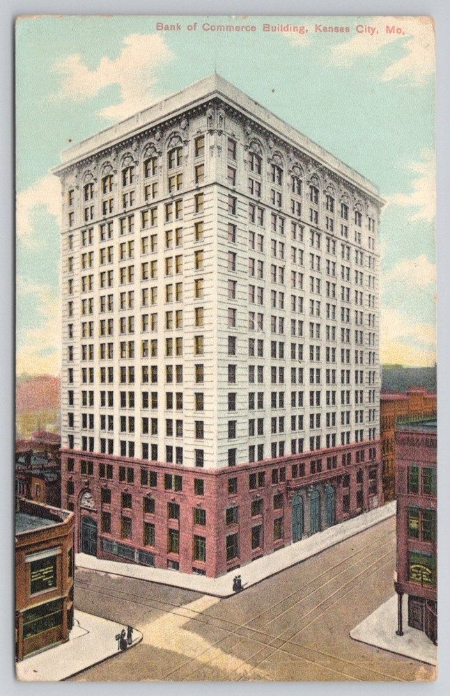 1909 Bank of Commerce Building Kansas City MO Litho-Chrome Postcard