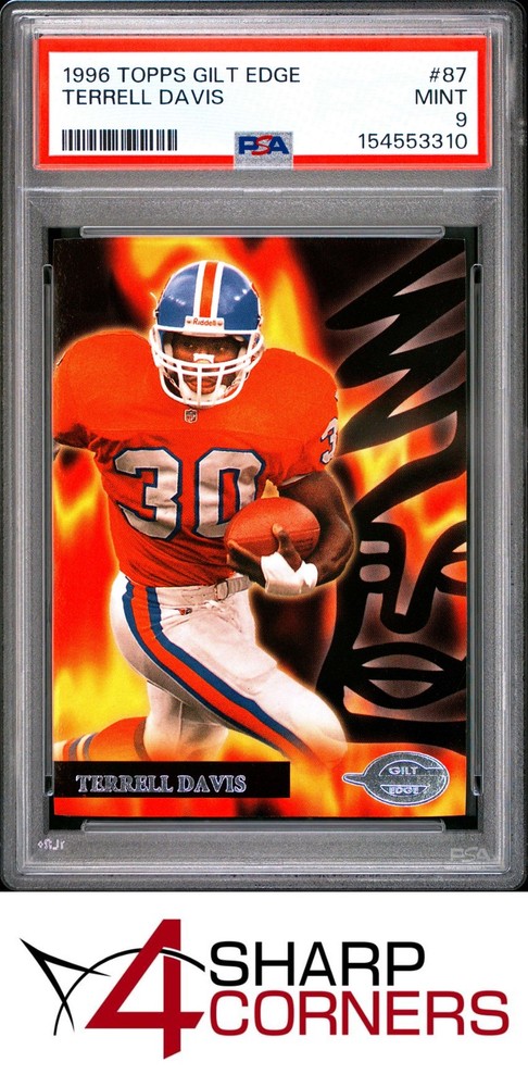1996 Topps Gilt Edge #87 Terrell Davis Broncos Hof Pop 2 Psa 94SC is now accepting consignments at just 5% on $1,000+