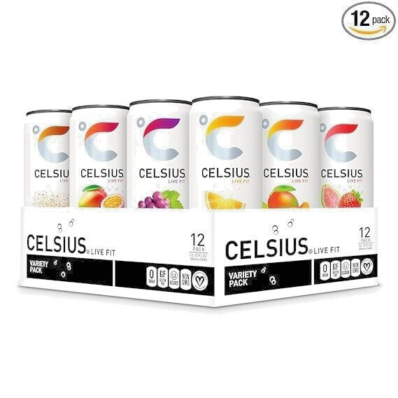 CELSIUS Official Variety Pack, Functional Essential Energy Drink pack of 12.