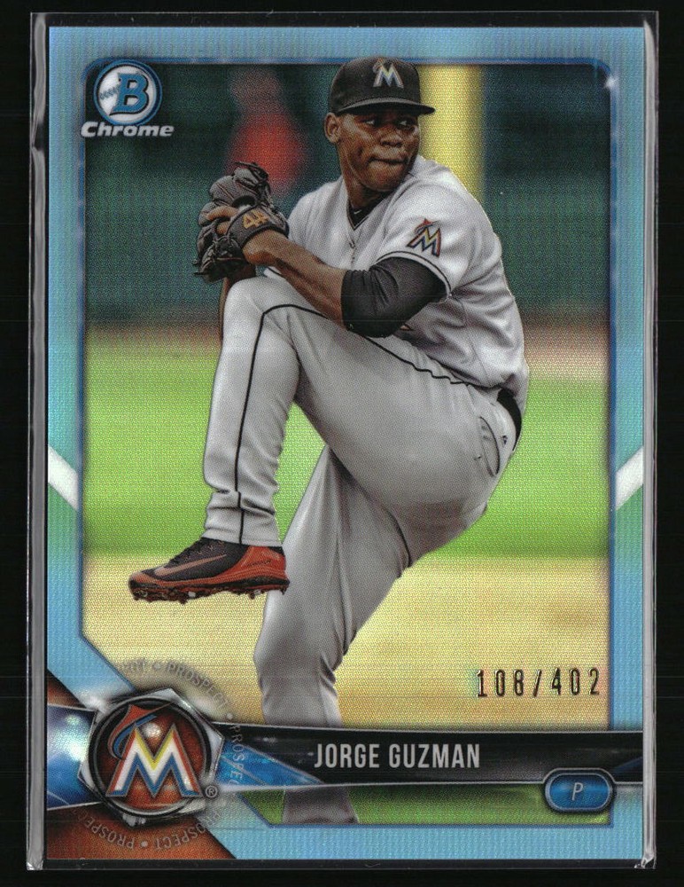 Jorge Guzman 2018 Bowman Chrome BDC-66 Rookie Card 402/402