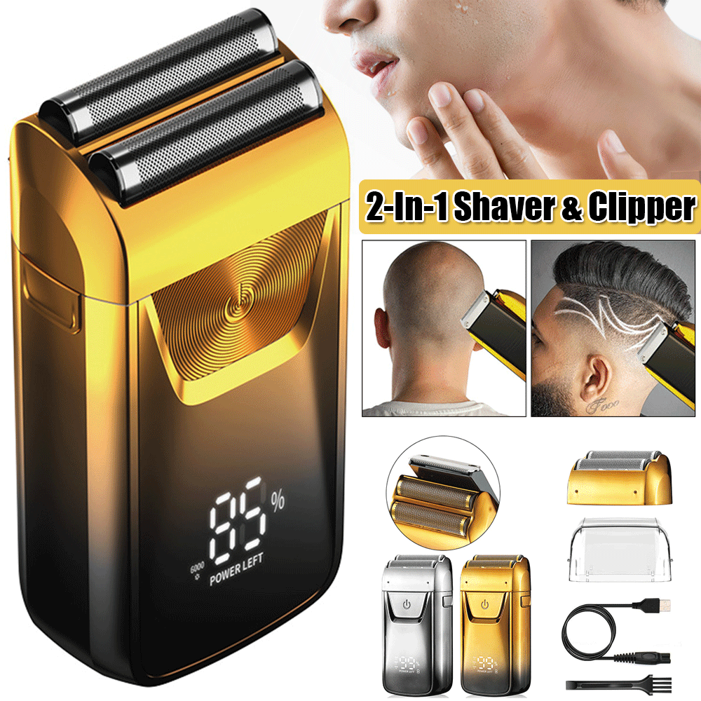 2IN1 Electric Shaver Trimmer Razor Rechargeable Hair Clippers Shaving Machine US